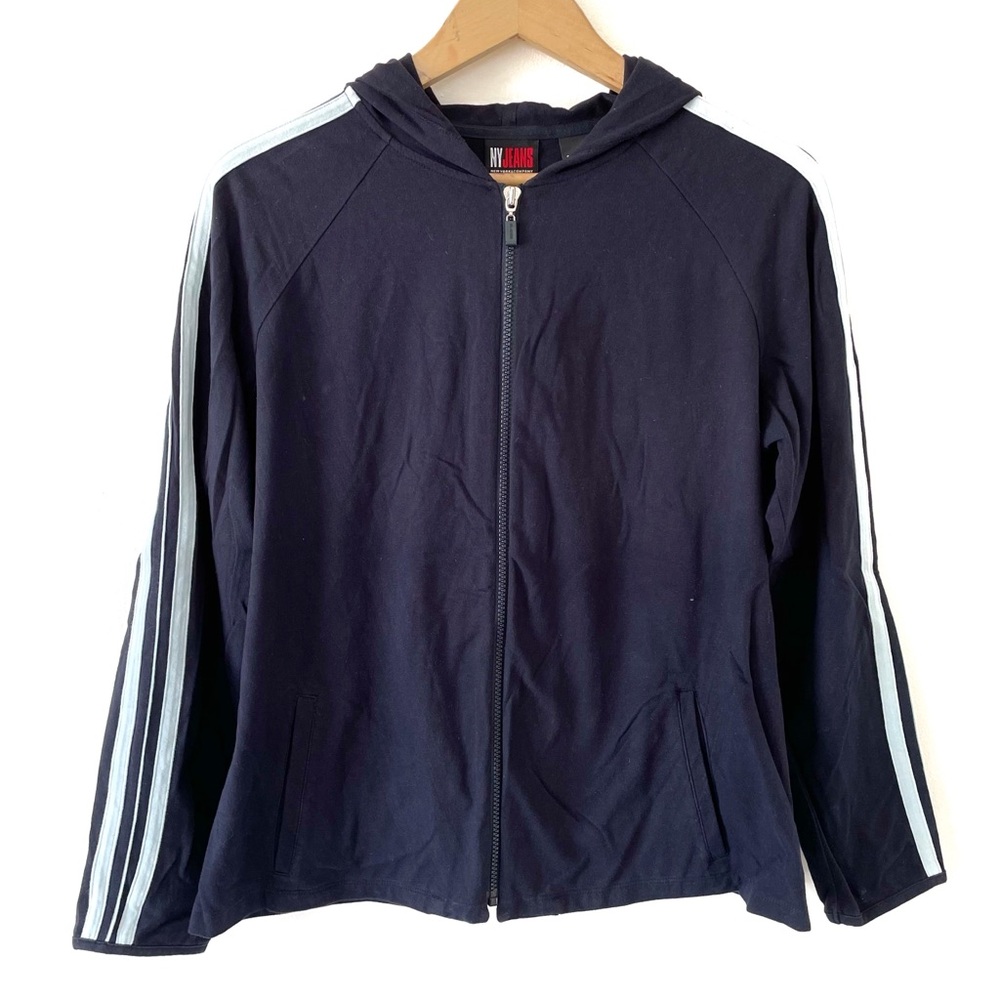 Blue NY Jeans Tri-Stripe Track Jacket